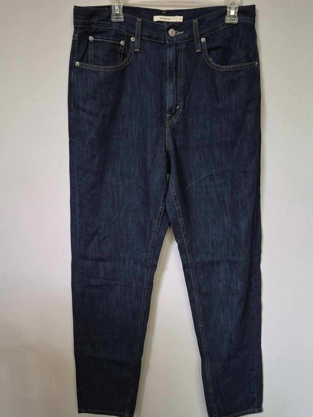 Levi's Women's High-Rise Dark Blue 80s Mom Jeans 31/12 Western 5 Pocket Classic